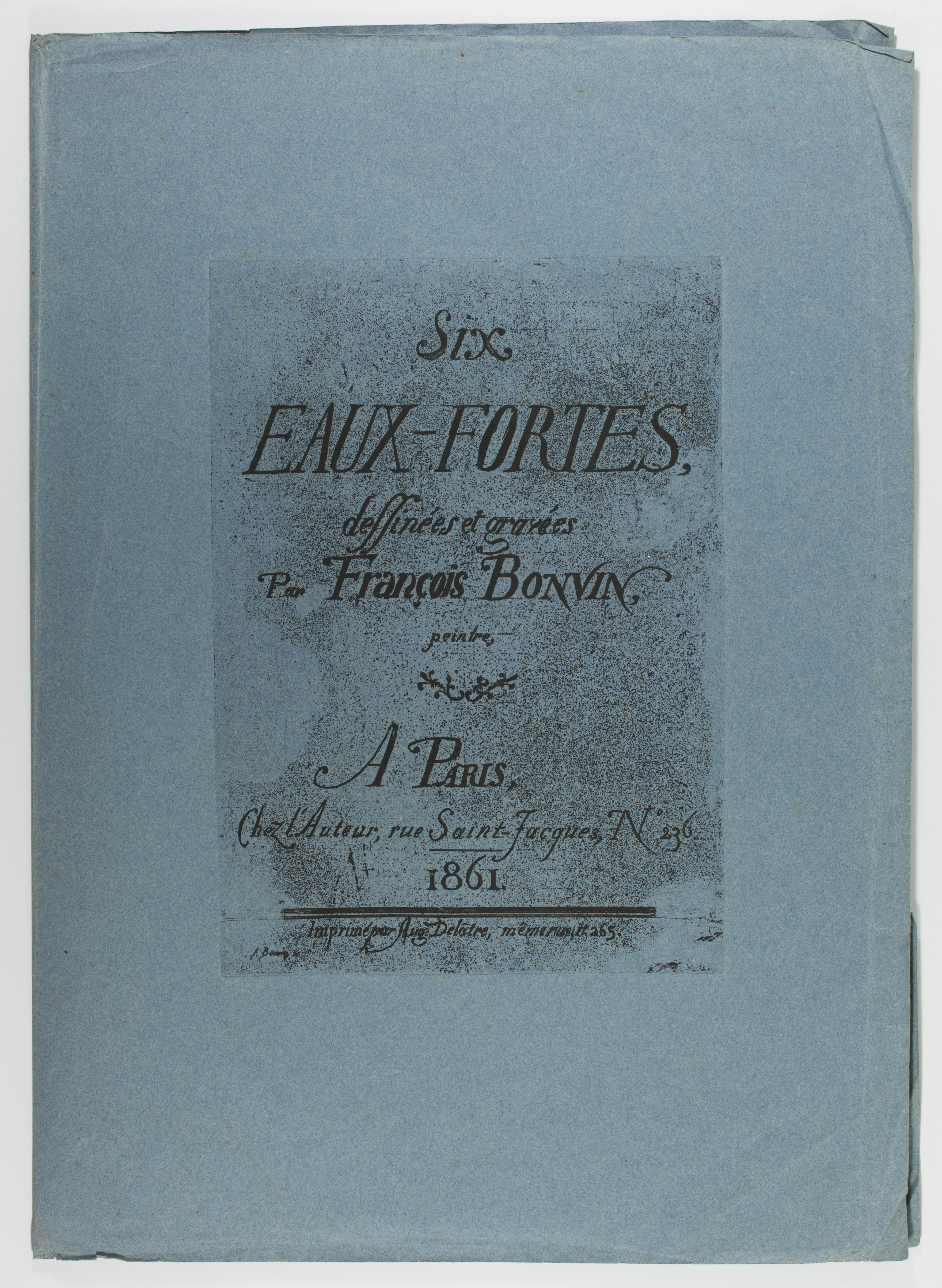 送料無料 フランソワ・ボンヴァン Franois Bonvin 銅版画1861年